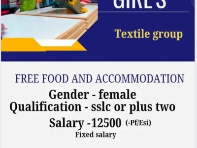 SALES GIRL JOB VACANCY