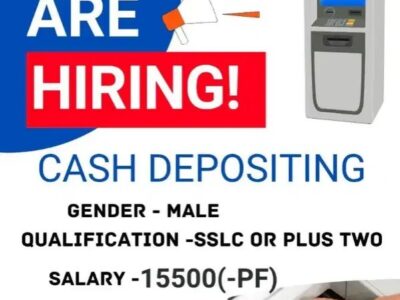 CASH DEPOSITING JOB VACANCY